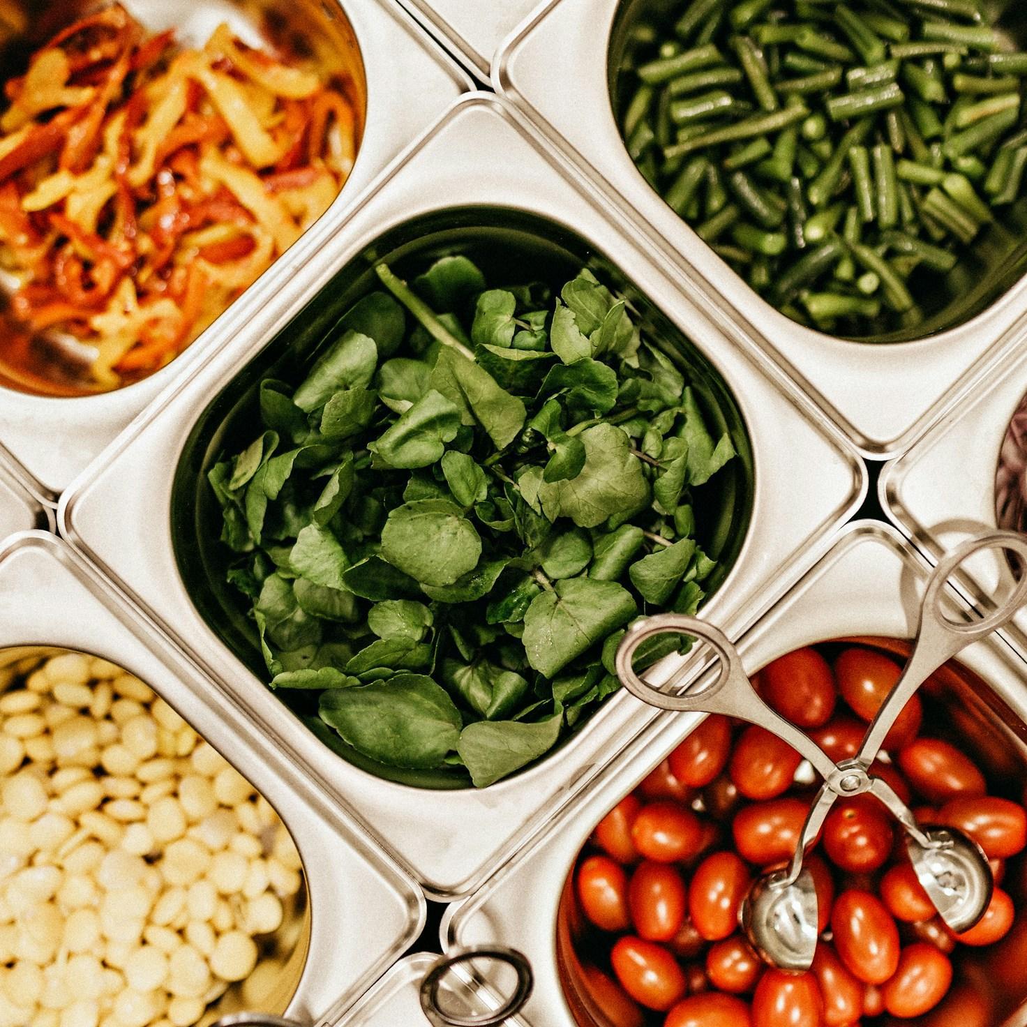 Fresh seasonal ingredients arranged for home cooking